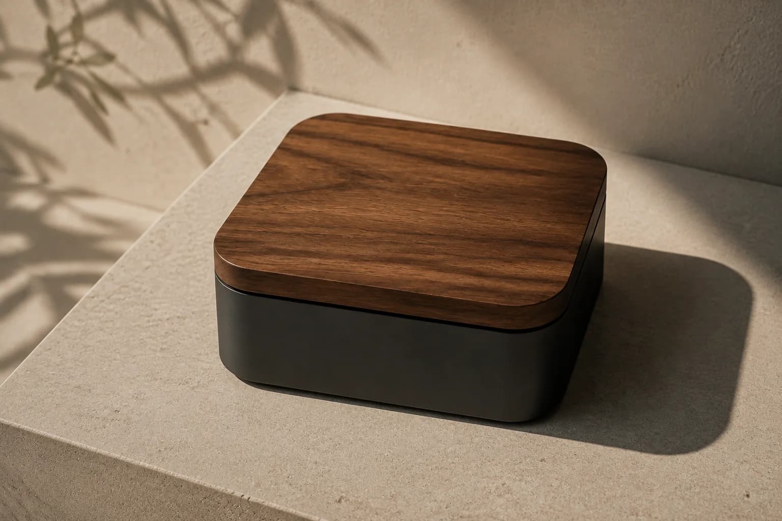 Presence Box Core concept in walnut and graphite; other finishes are not pictured